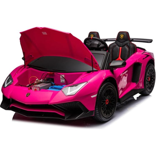 24V Lamborghini Aventador 2 Seater Ride on Car for Kids - Pink