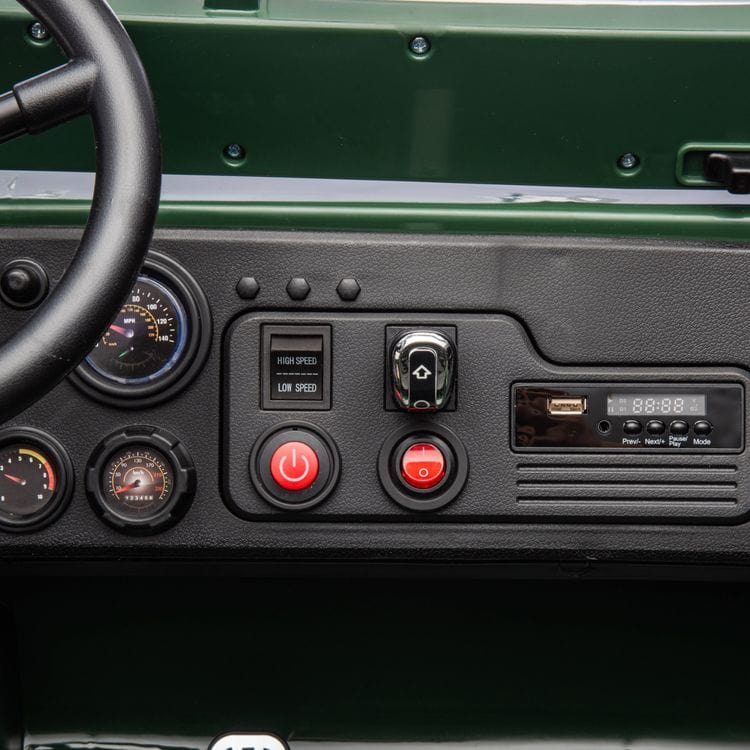 24V Military Jeep 3-Seater Electric Ride On