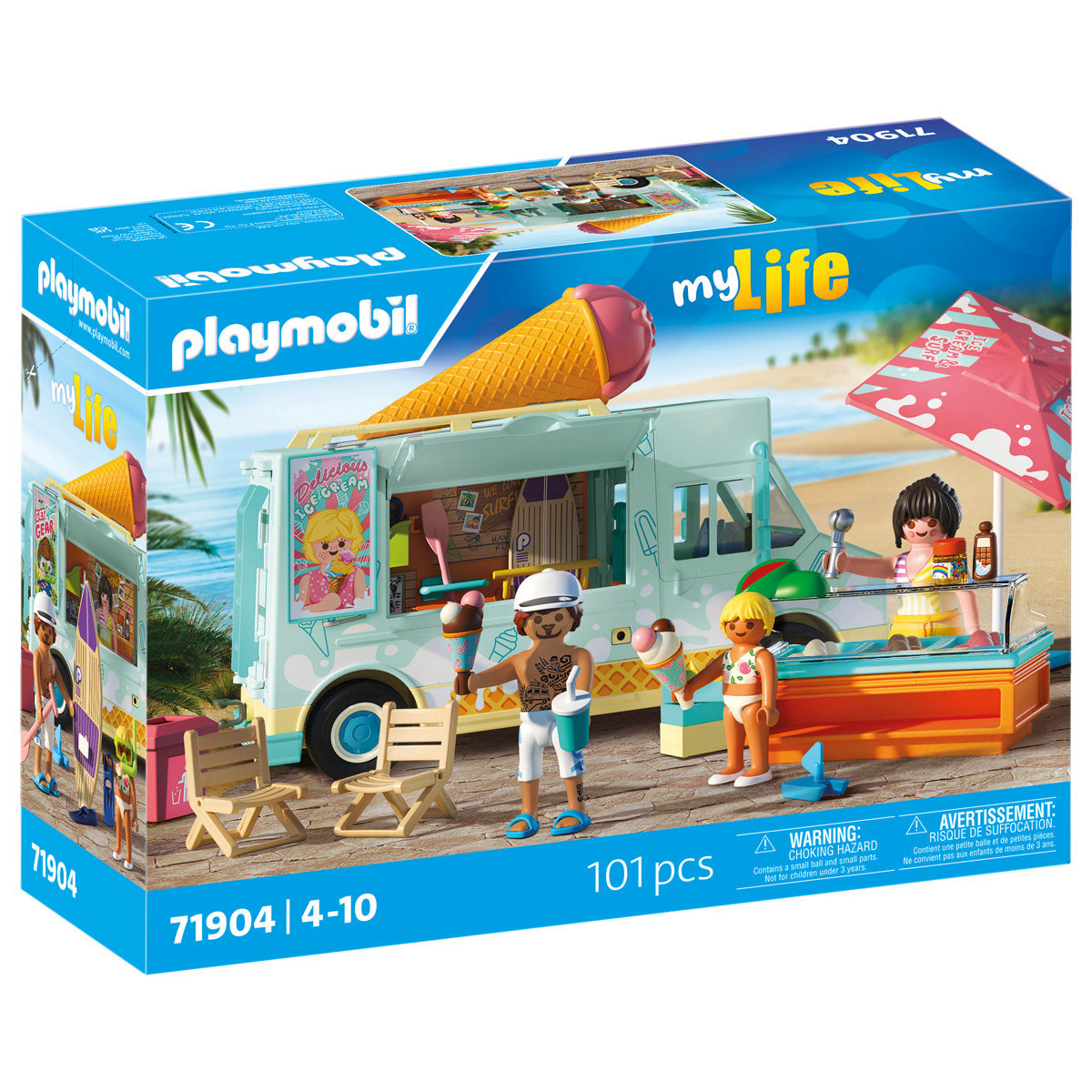 Ice Cream Truck with Surf Shop Playset