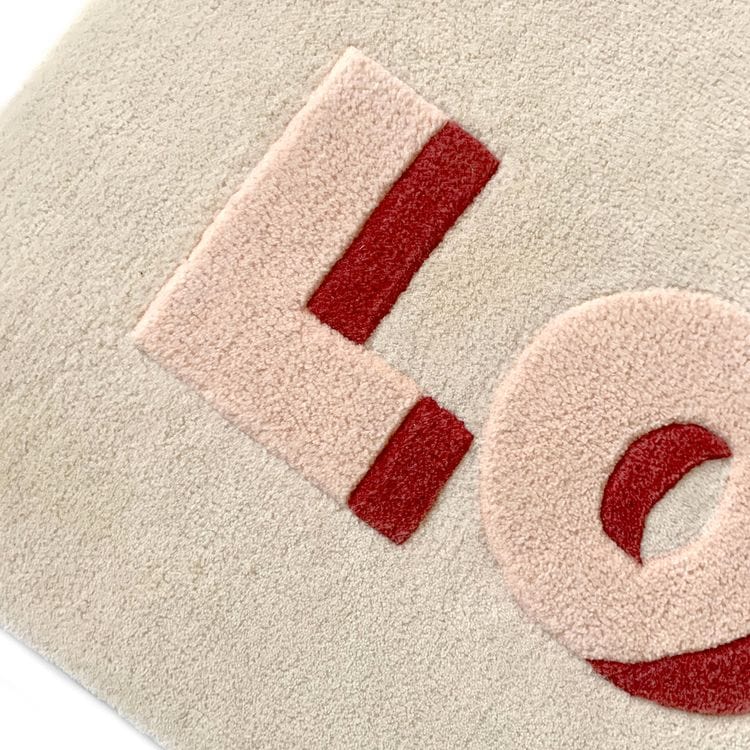 Love Rug - Cream/Red