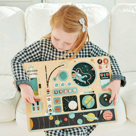 Wooden Space Station Activity Toy