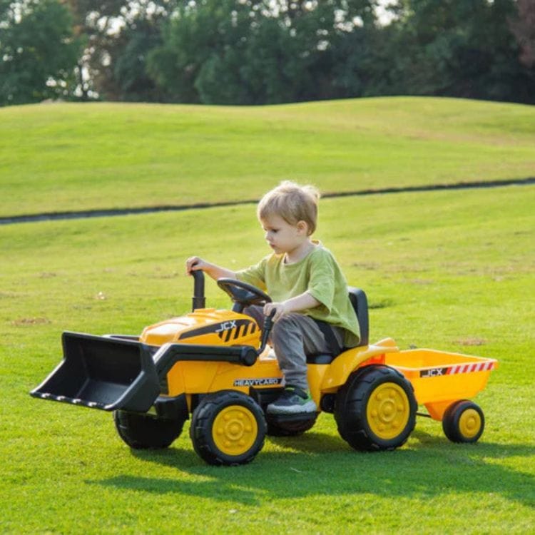 12V Freddo Excavator 1 Seater Ride on for Kids - Yellow