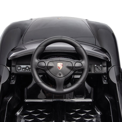 12V Porsche Carrera GT 1 Seater Ride On Car - Black