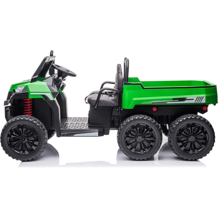 24V 4x4 Freddo Toys Tractor Trailer 2 Seater Ride on - Green