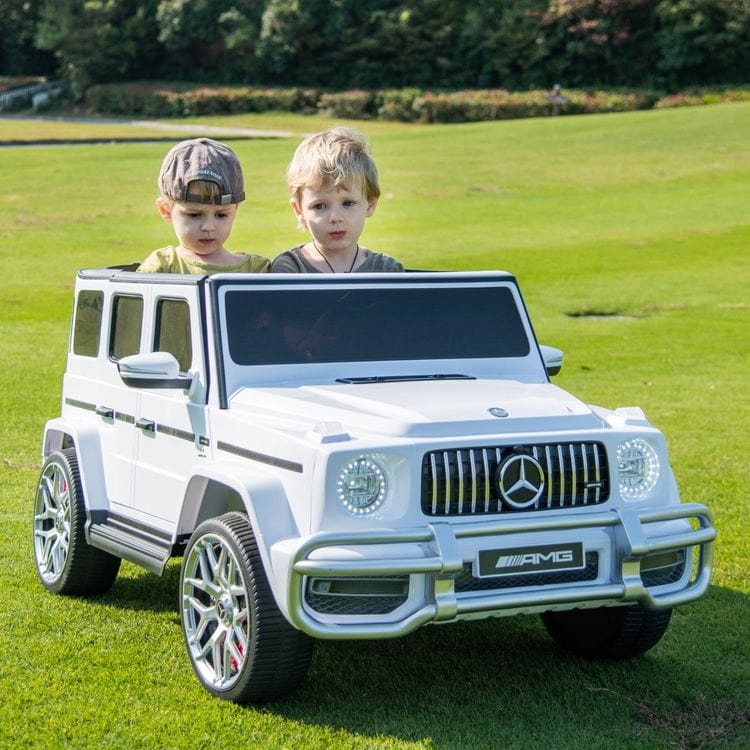 24V 4x4 Mercedes Benz G63 AMG 2 Seater Ride On Car - White
