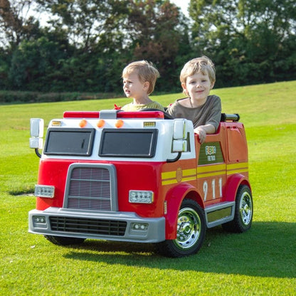 24V Freddo Fire Truck 2-Seater Ride on - Red