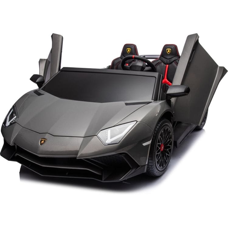 24V Lamborghini Aventador 2 Seater Ride on Car for Kids - Grey