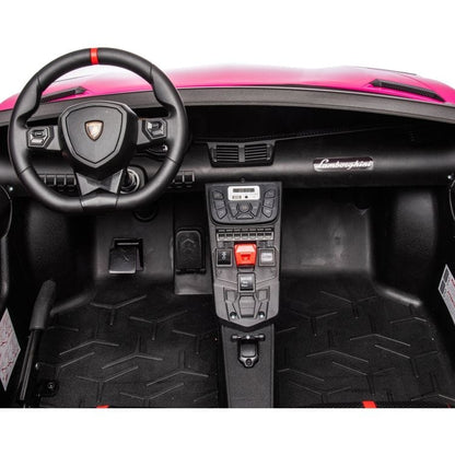 24V Lamborghini Aventador 2 Seater Ride on Car for Kids - Pink