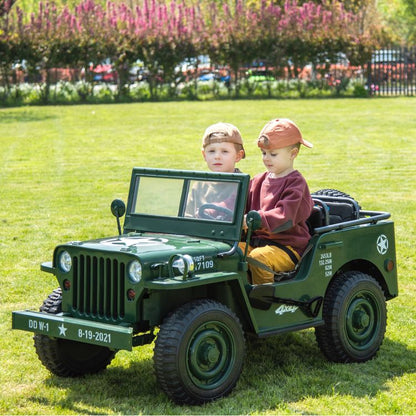 24V Military Jeep 3-Seater Electric Ride On