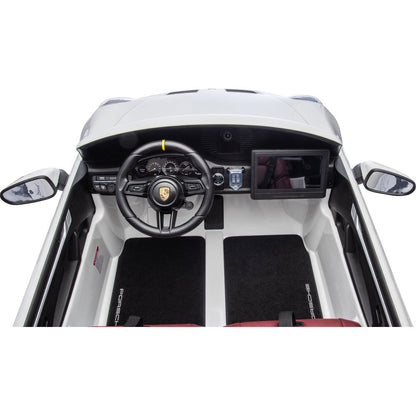 24V Porsche 911 GT3 2-Seater Kids Ride-On Car with Remote Control - White