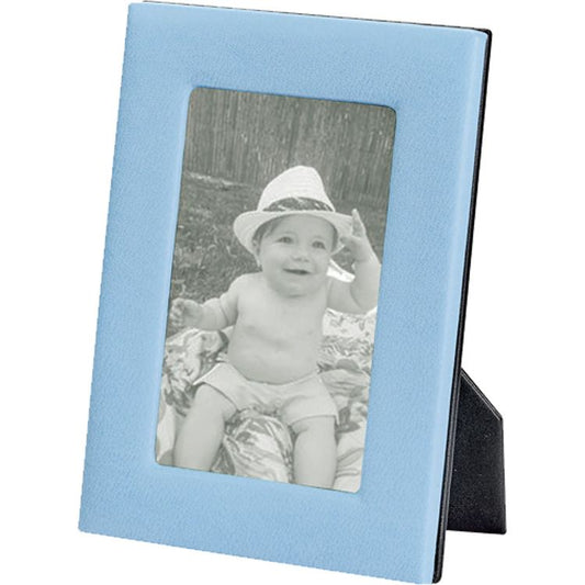 4" x 6" Leather Studio Frame - Light Blue