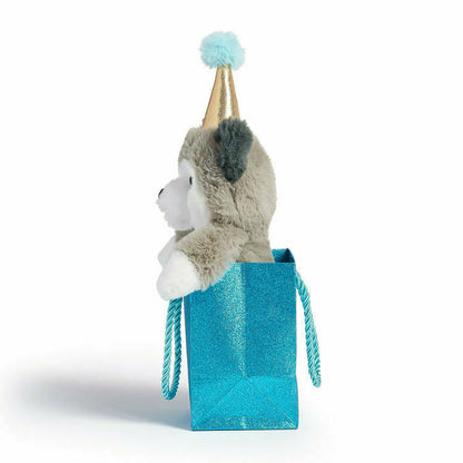 8" Plush Party Husky in a Bag