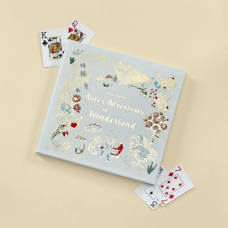 "Alice's Adventures in Wonderland" Book in Ice Bonded Leather