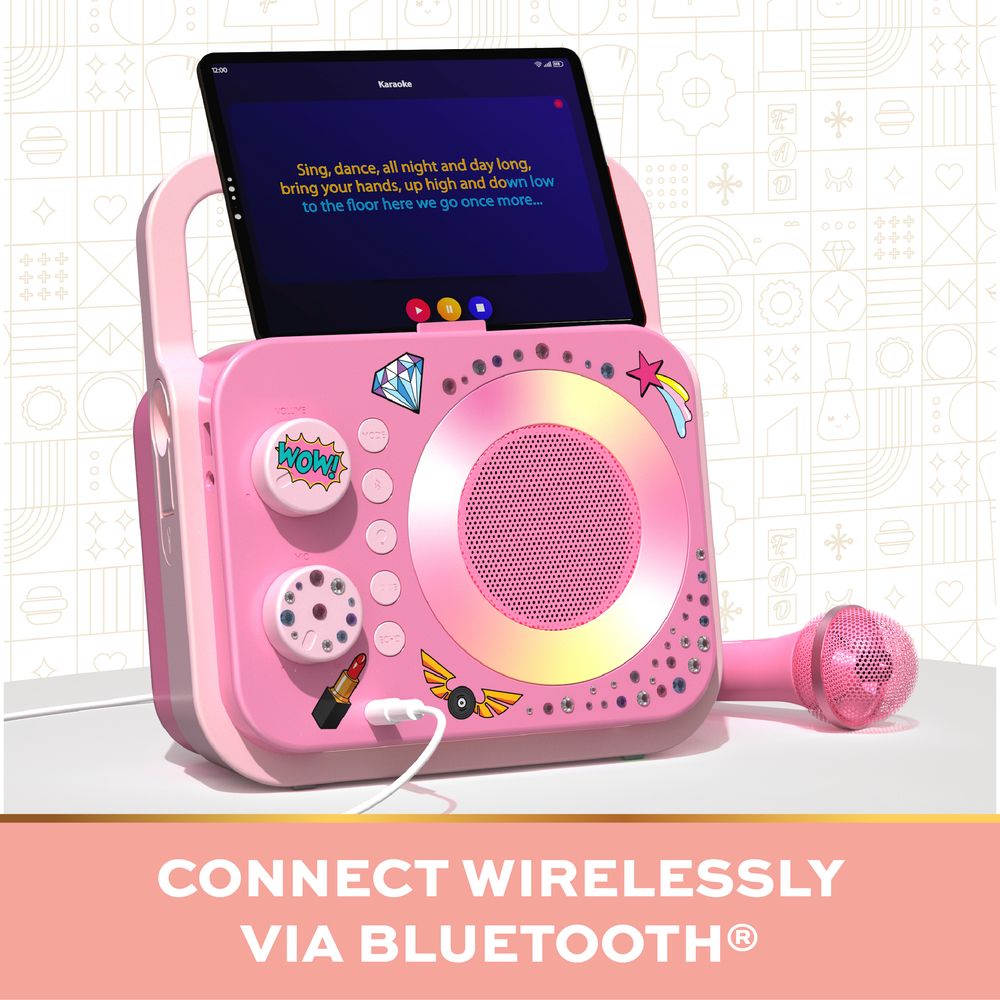 Bluetooth® Portable Karaoke Station with Microphone