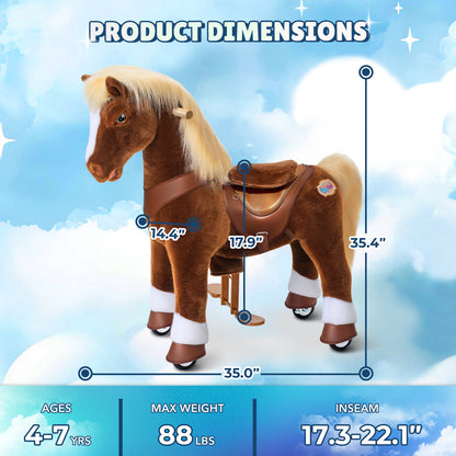Brown Horse Model Y Ride on Toy - 4-7 Years