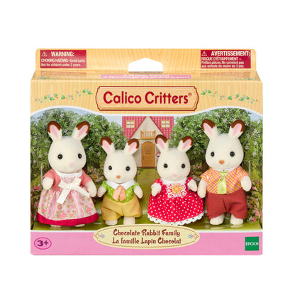 Calico Critters Chocolate Rabbit Family Collectible Doll Figures