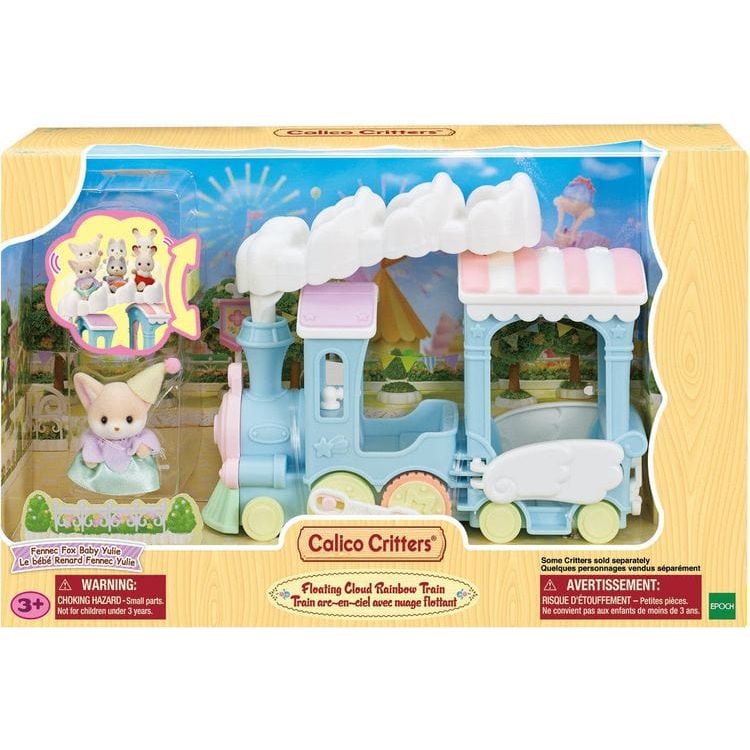 Calico Critters Floating Cloud Rainbow Train, Toy Train Vehicle for Dolls with Figure Included