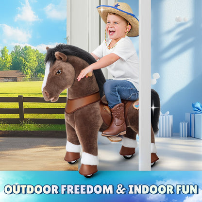 Chocolate Brown Horse Model Y Ride on Toy - 3-4 Years