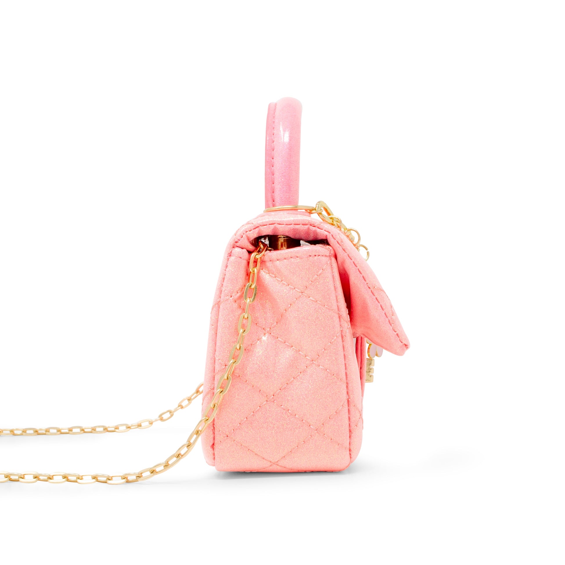 Classic Sparkle Top Handle Handbag - Bubblegum Pink
