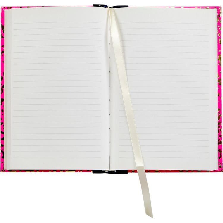 Composition Notebook in Neon Pink/Gold Leather