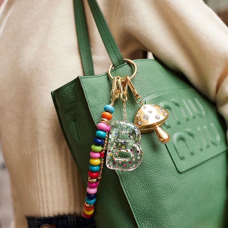 Confetti Initial Bag Charm - B