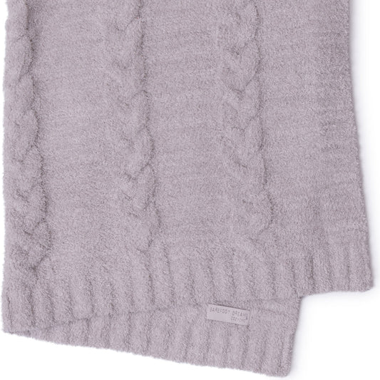 CozyChic Braided Cable Receiving Blanket - Heathered Almond-Sandstone