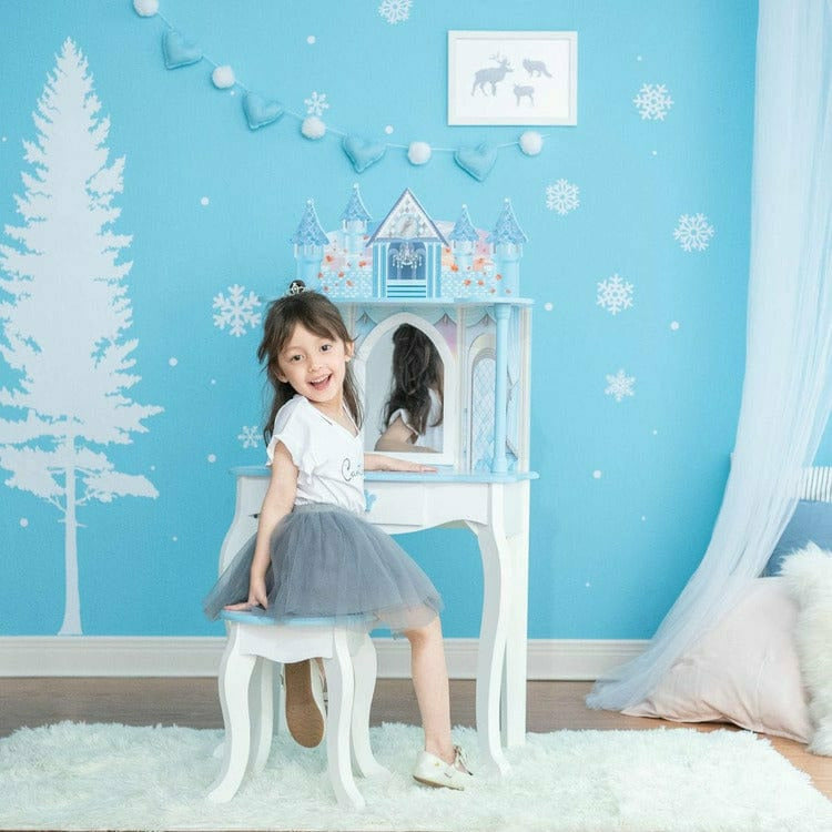 Dreamland Castle Play Vanity Set - White/Ice Blue
