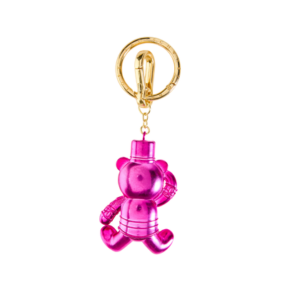 FAO Chrome Bear Keychain - Pink