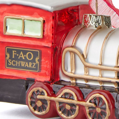 FAO Schwarz Train Glass Ornament