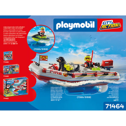 Fireboat with Water Scooter Playset