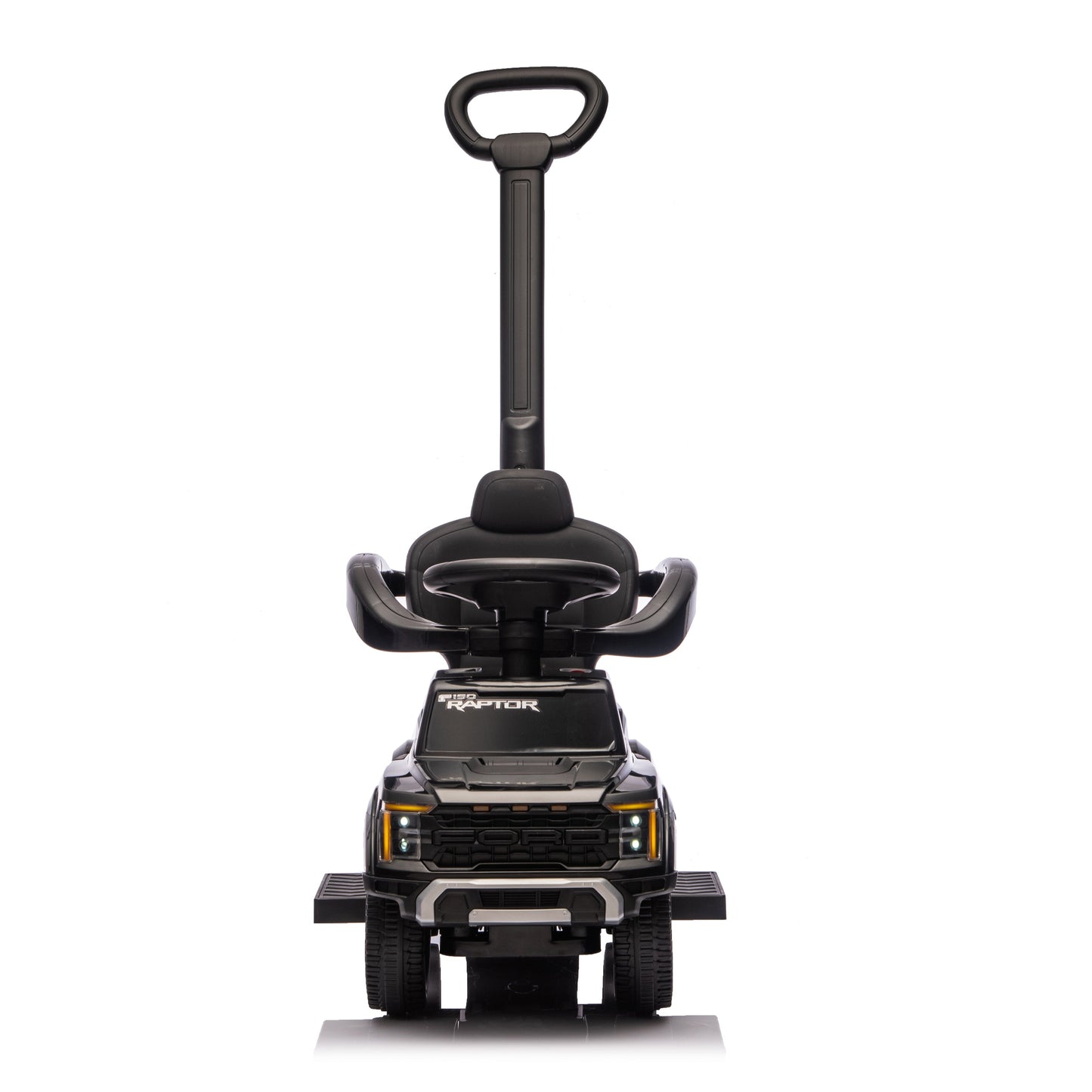 Ford Raptor 3-in-1 Push Ride On Toy Car - Black