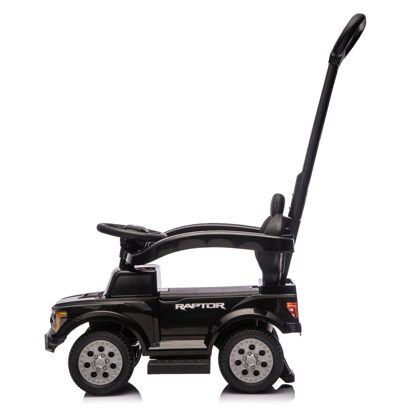 Ford Raptor 3-in-1 Push Ride On Toy Car - Black