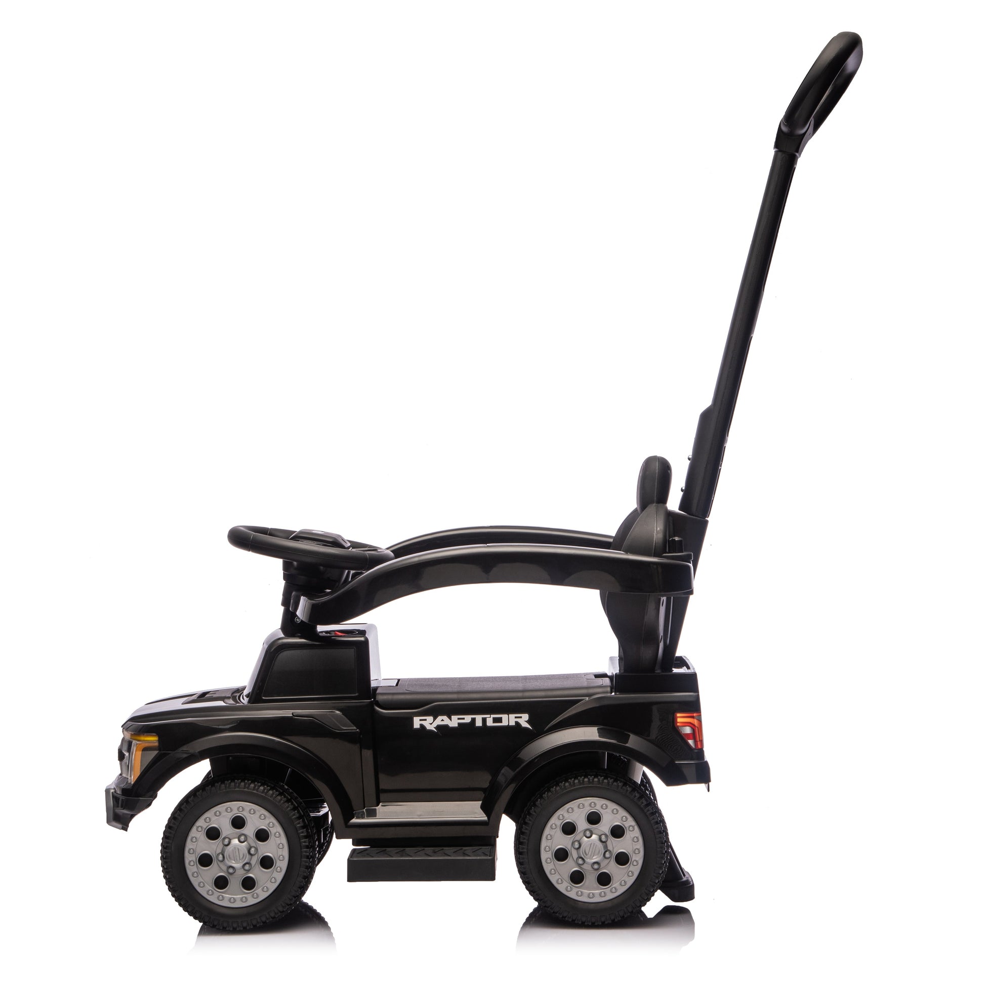 Ford Raptor 3-in-1 Push Ride On Toy Car - Black