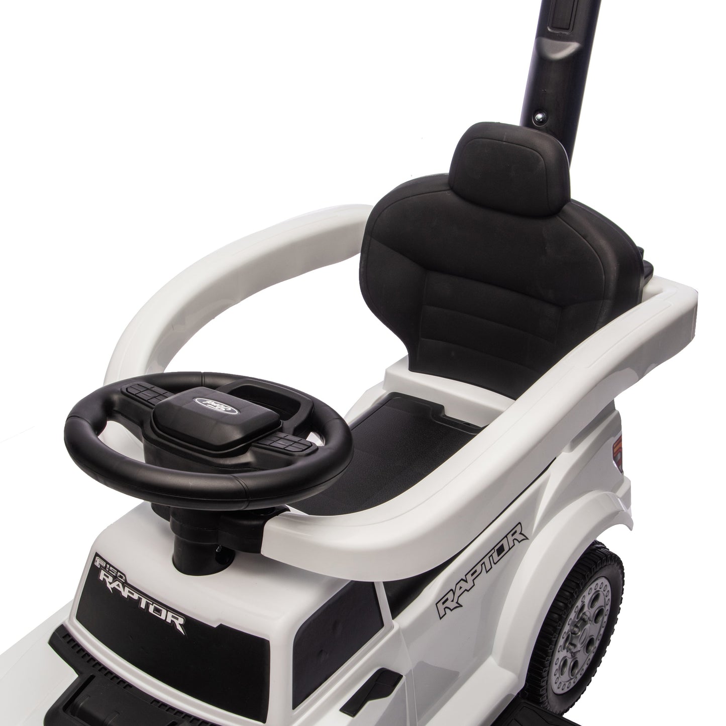 Ford Raptor 3-in-1 Push Ride On Toy Car - White