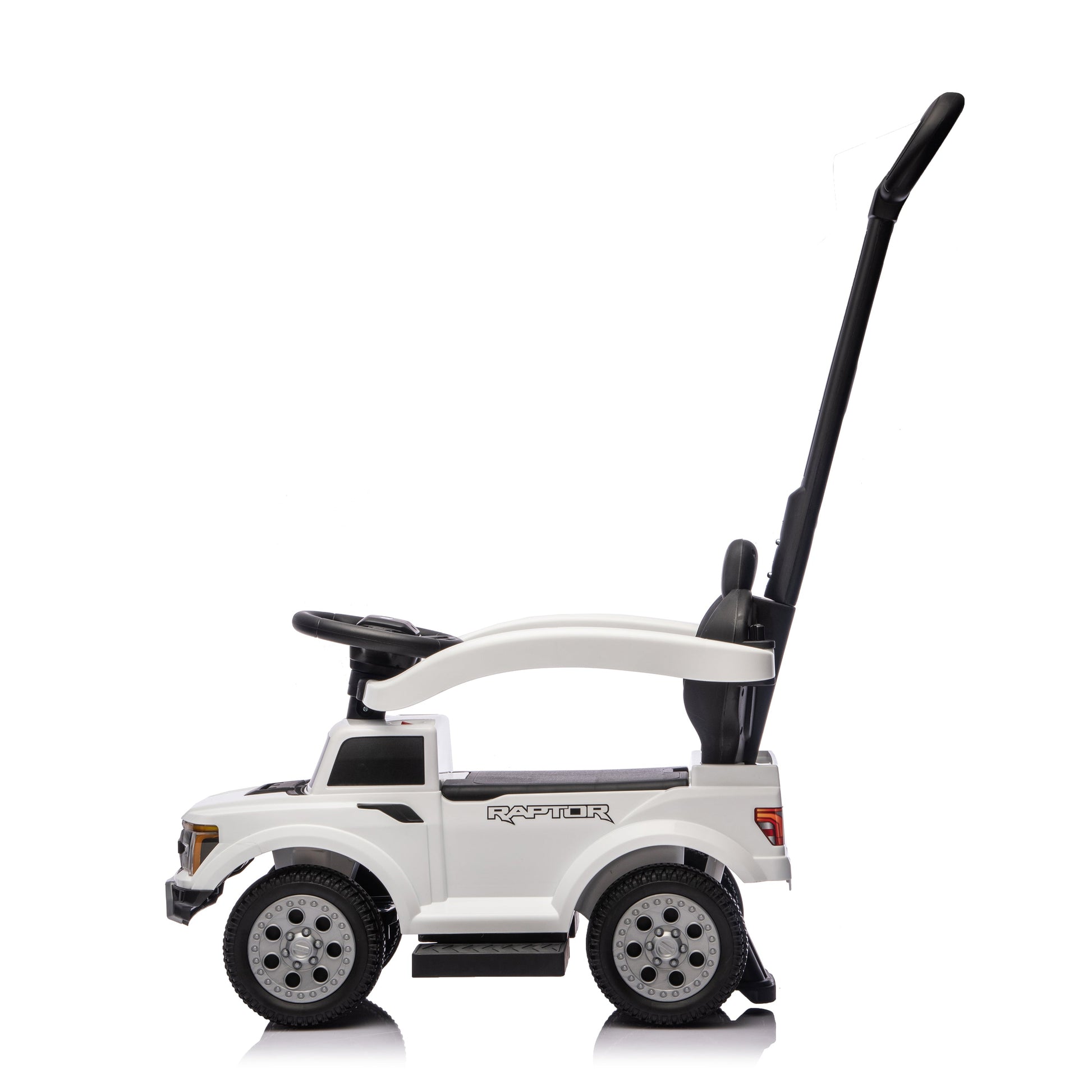 Ford Raptor 3-in-1 Push Ride On Toy Car - White
