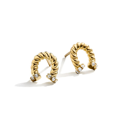 Horseshoe 18k Gold Kids' Earrings