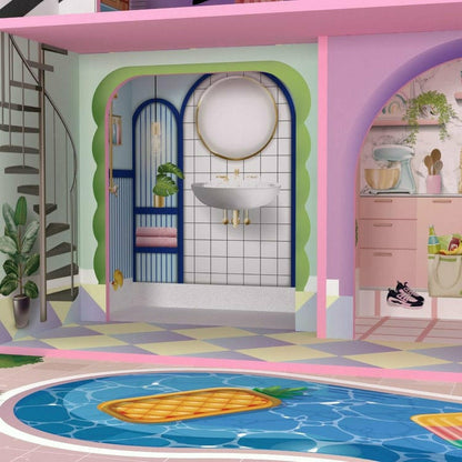 Kids Dreamland Sunset 3-Level Dollhouse Set for 12" Dolls