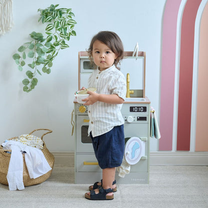 Little Chef Lake Tahoe Wooden Play Kitchen Washer & Mini Garden - Pink