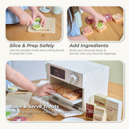 Little Chef Santa Barbara Wooden Healthy Dessert Set with 27 Accessories
