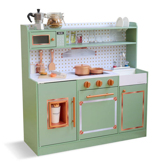 Little Chef St. Louis Wooden Play Kitchen with Sink & Ice Dispenser - Green