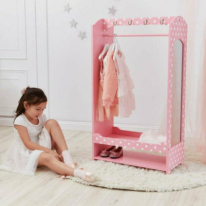 Little Princess Bella Clothing Rack with Storage - Pink