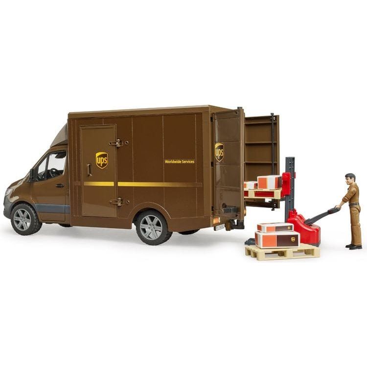 MB Sprinter UPS Truck with Driver Figure and Accessories