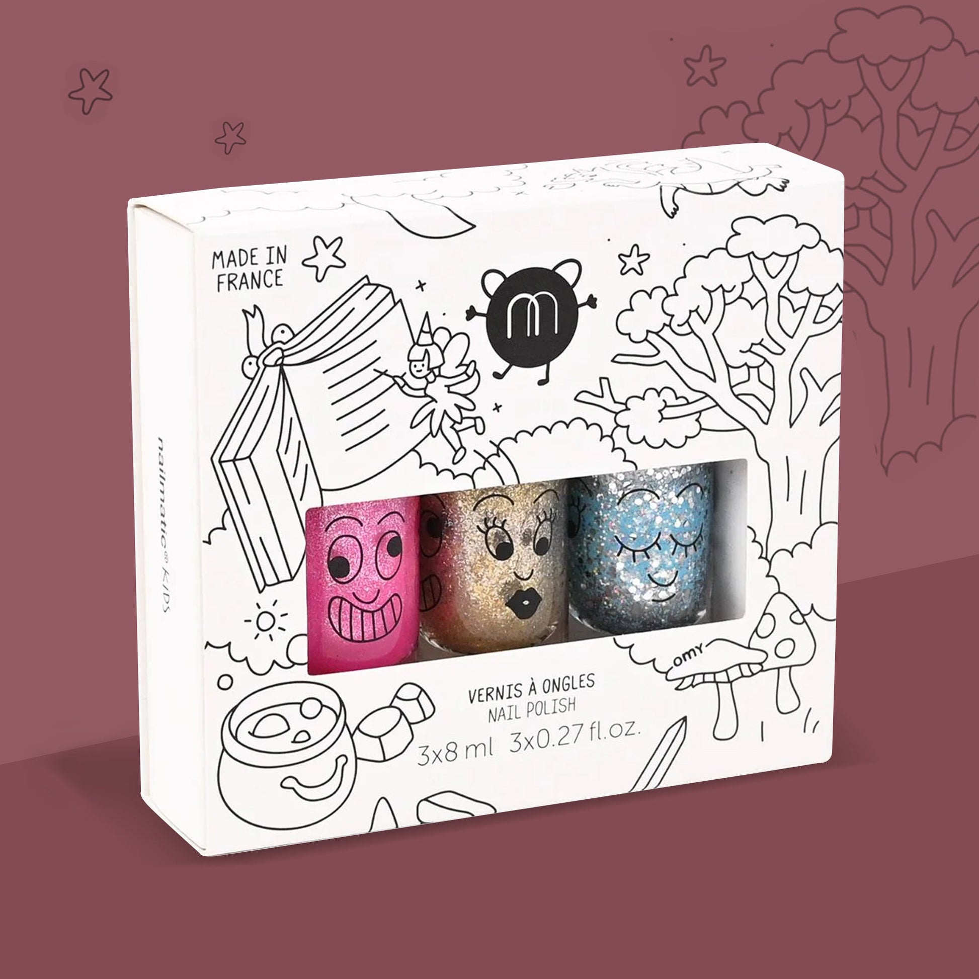 Magical Nail Polish 3 Pack for Kids