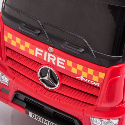 Mercedes Benz Antos Foot to Floor Fire Truck Ride On