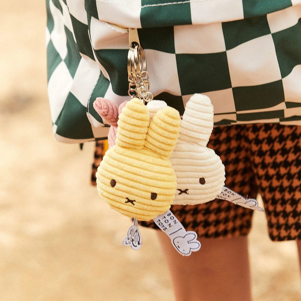 Miffy Flat ECO Corduroy Keychain - Dusty Rose