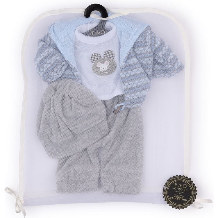 My FAO Doll Outfit - Light Blue & Grey