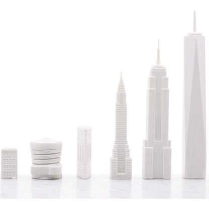 New York City Edition Acrylic Chess Set with Wood Map Board