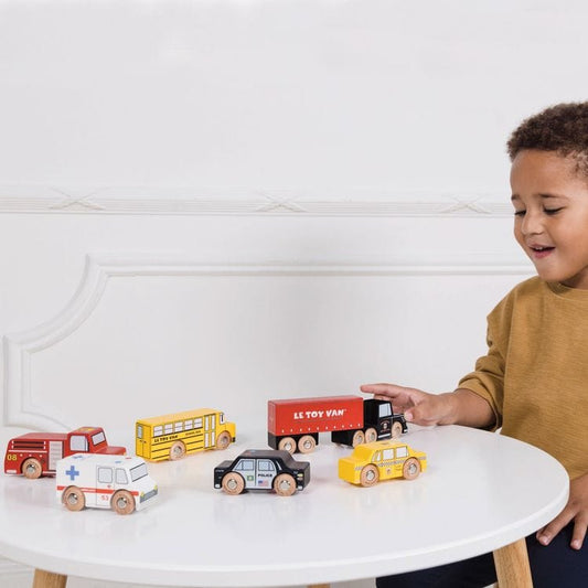 New York  Wood Toy Car Set - 7 Piece