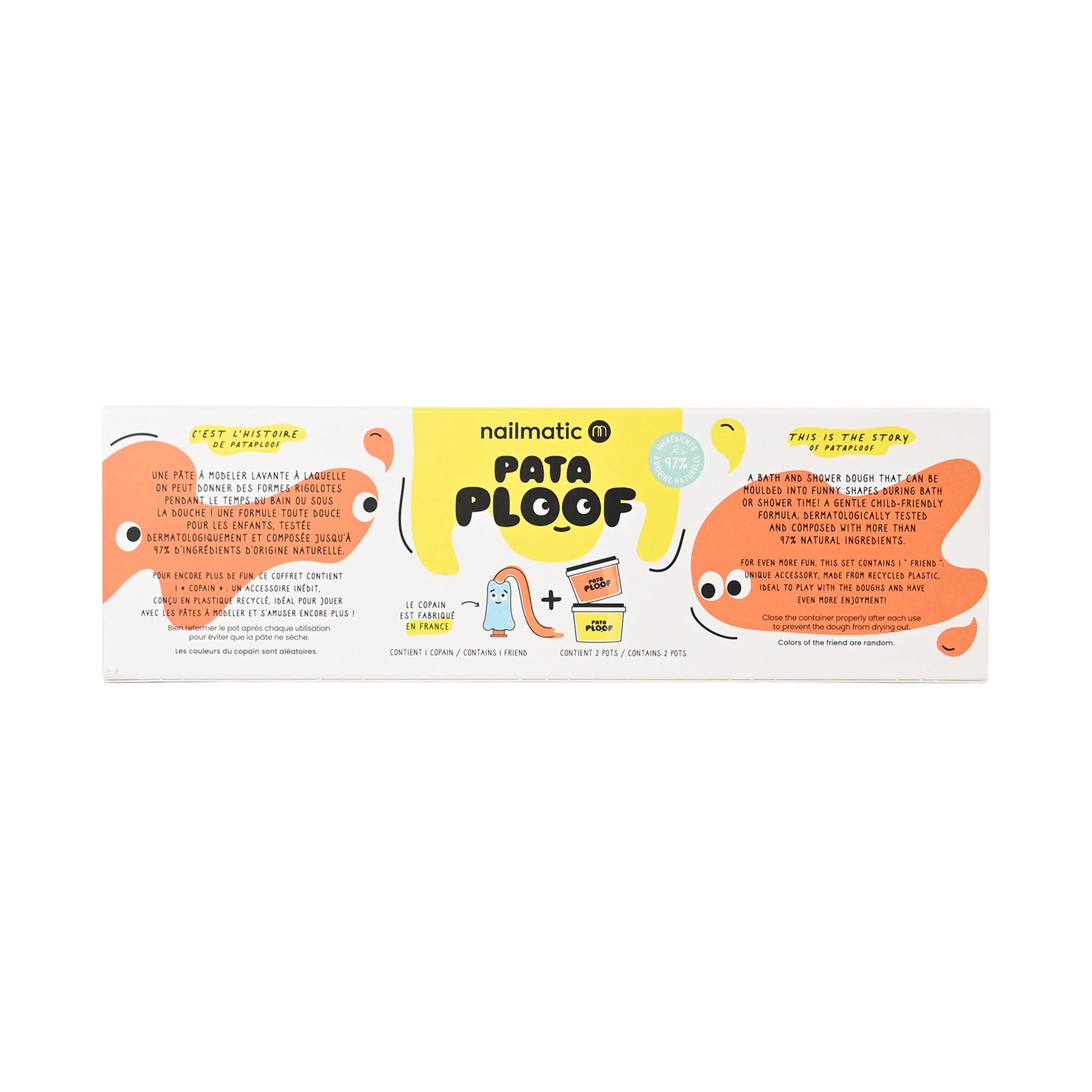 Pataploof Ploofy - Bath Dough Set of 2 in Yellow + Orange
