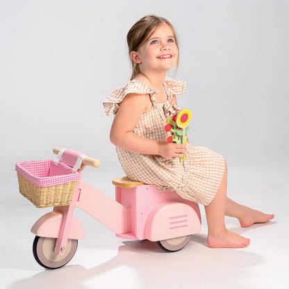 Pink Scooter with Basket